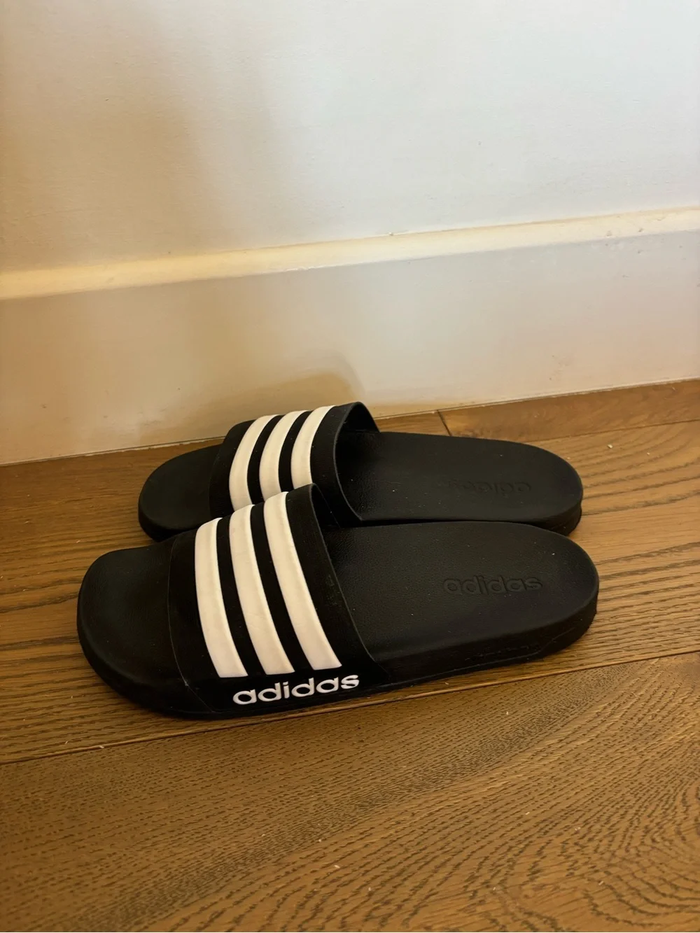 adidas Black and White Slide Sandal - Men’s